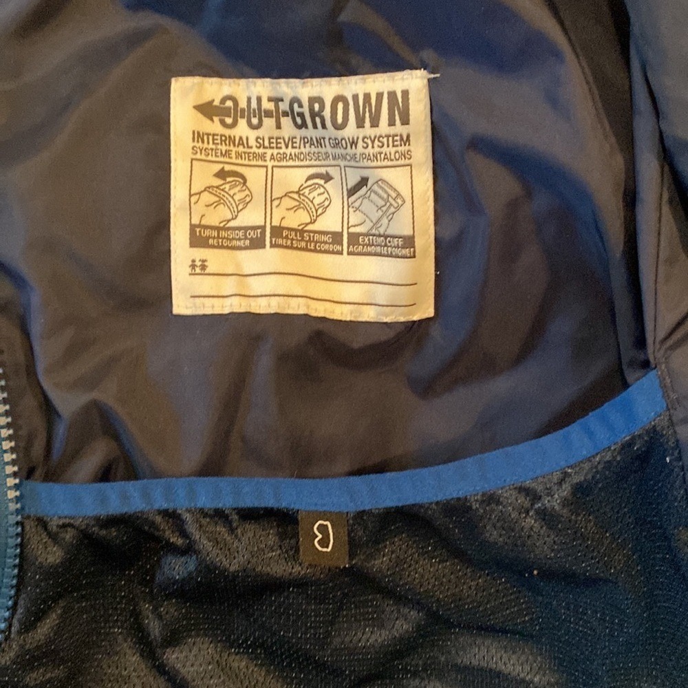 Columbia Kids Blue Geometric‎ Pattern Winter Jacket Hooded - Picture 9 of 15
